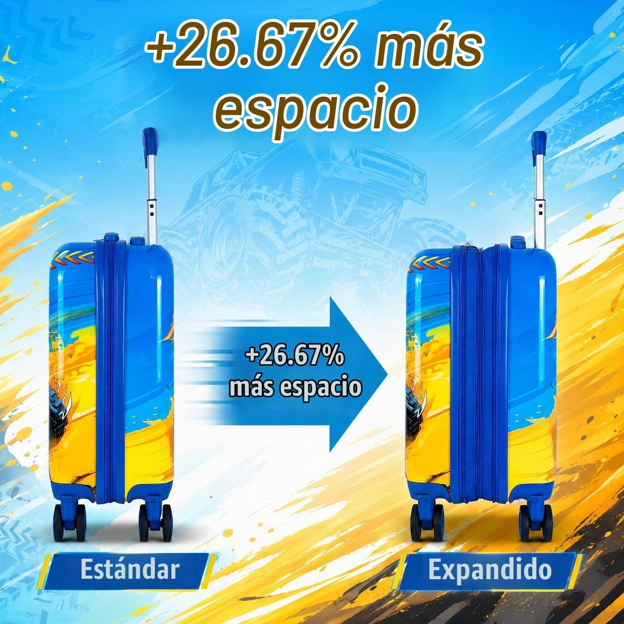 Juego de 5 maletas para niños, aprobado por la aerolínea, con rueda...