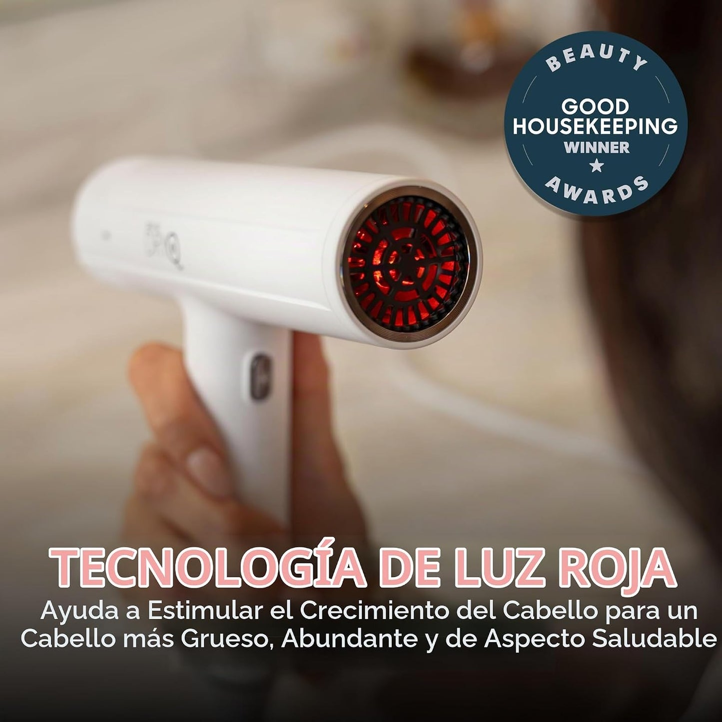 SRILabs DryQ - Secador de pelo 'Smart', edición blanca, súp...