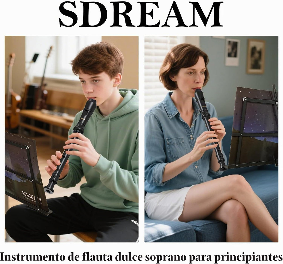 SDREAM Instrumento de grabadora soprano para niños principiantes y...