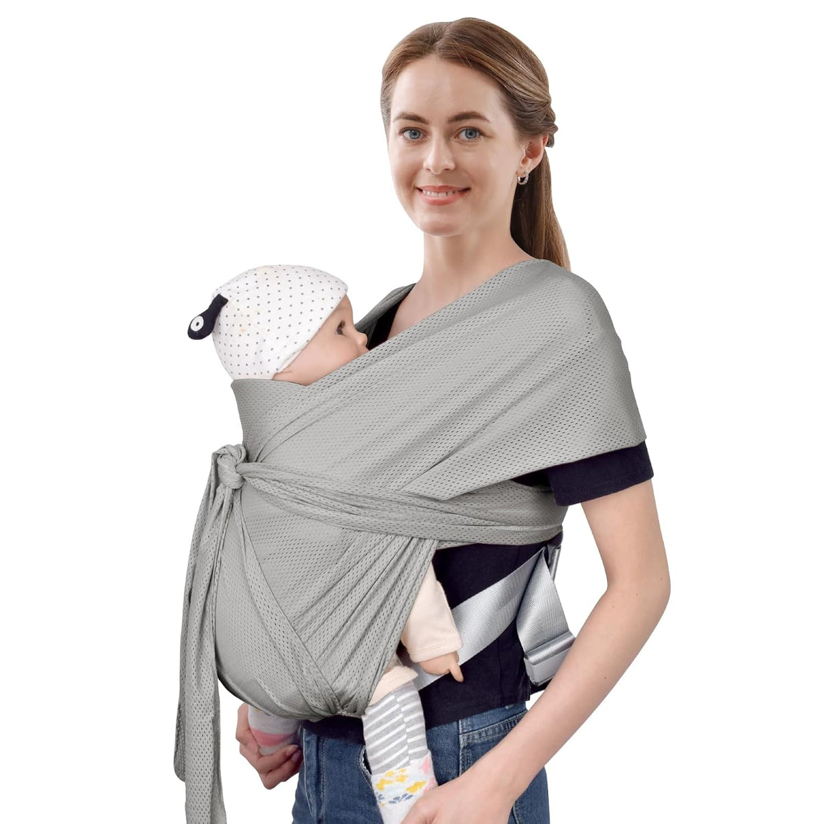 vrbabies Fular portabebés para recién nacidos y niños pequeños, agr...