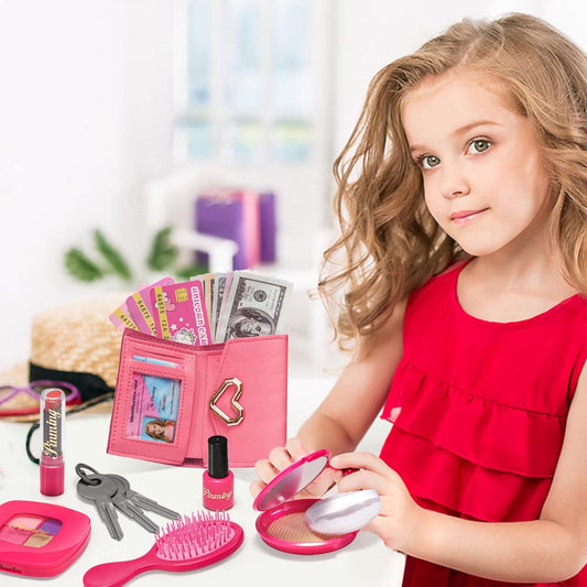 Bolso de niñas pequeñas, juego de maquillaje de simulación para niñ...