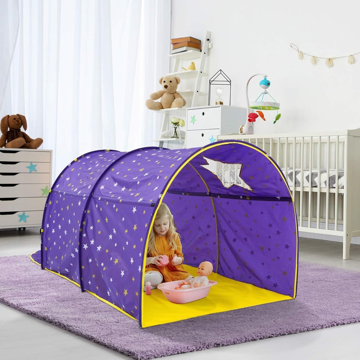 Alvantor® Starlight Toldo para cama de ensueño para niños, tienda d...