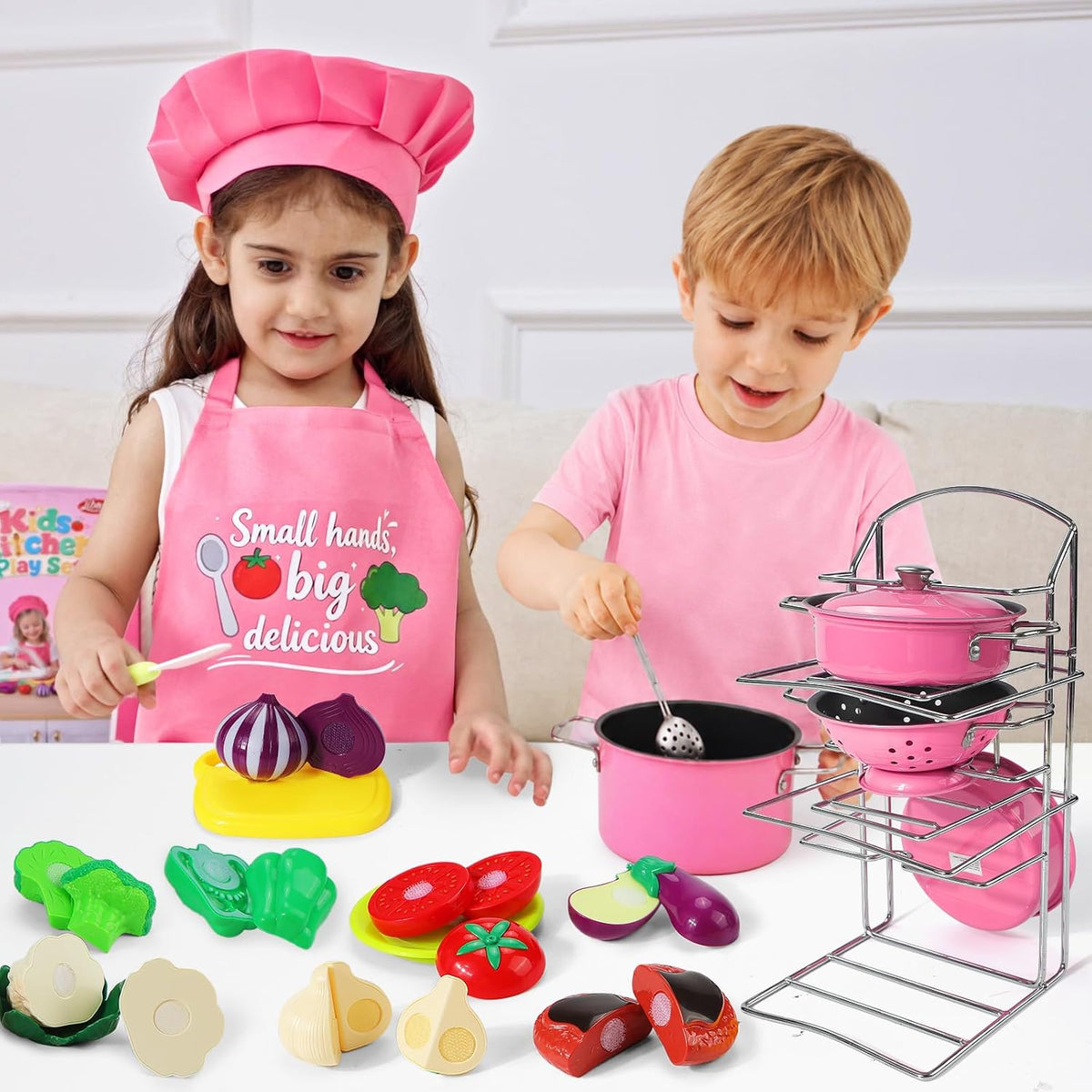 Liberry Juego de cocina para niños, juguetes de cocina para niños p...