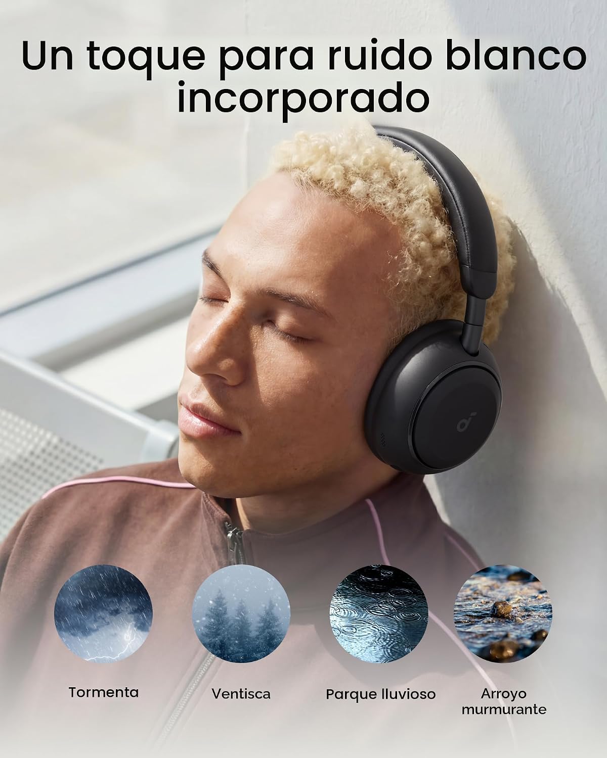 Soundcore Space 2 by Anker, auriculares con cancelación activa de r...