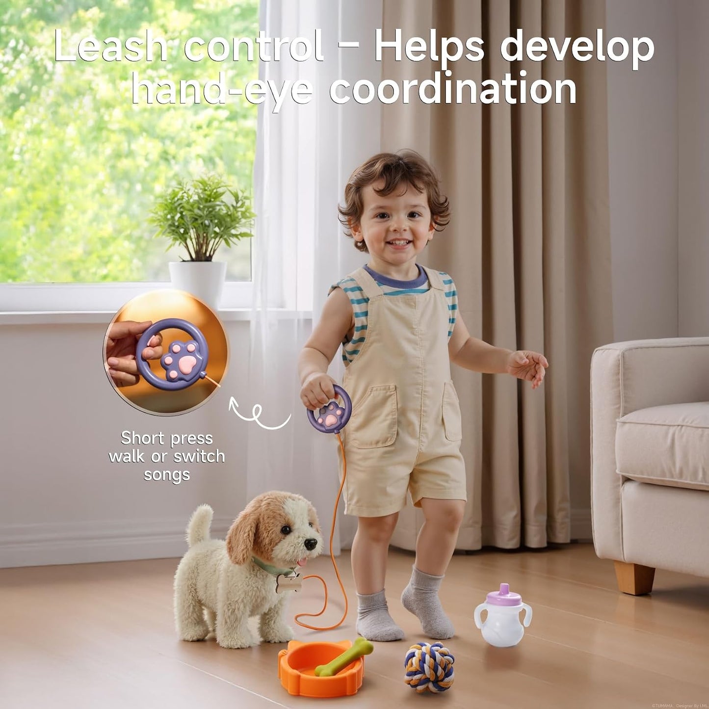OR OR TU Juguete de perro caminando y ladrando con control remoto y...