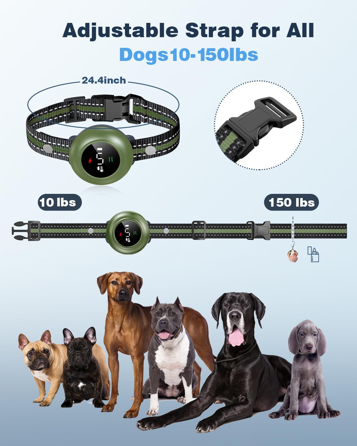 Collar de choque para perro de 2 en 1 y collar de ladrido para perr...