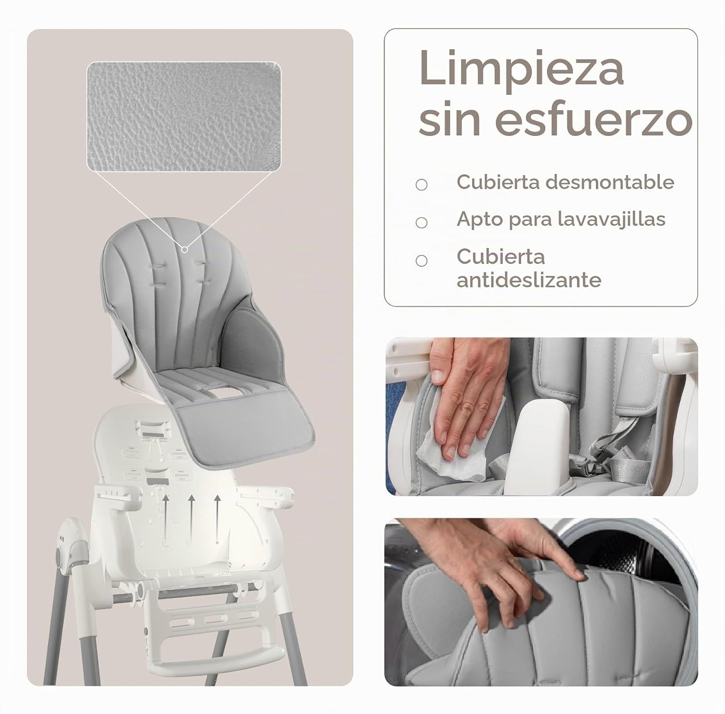 KUB Silla alta plegable 3 en 1 para bebé | Sillas altas multifuncio...