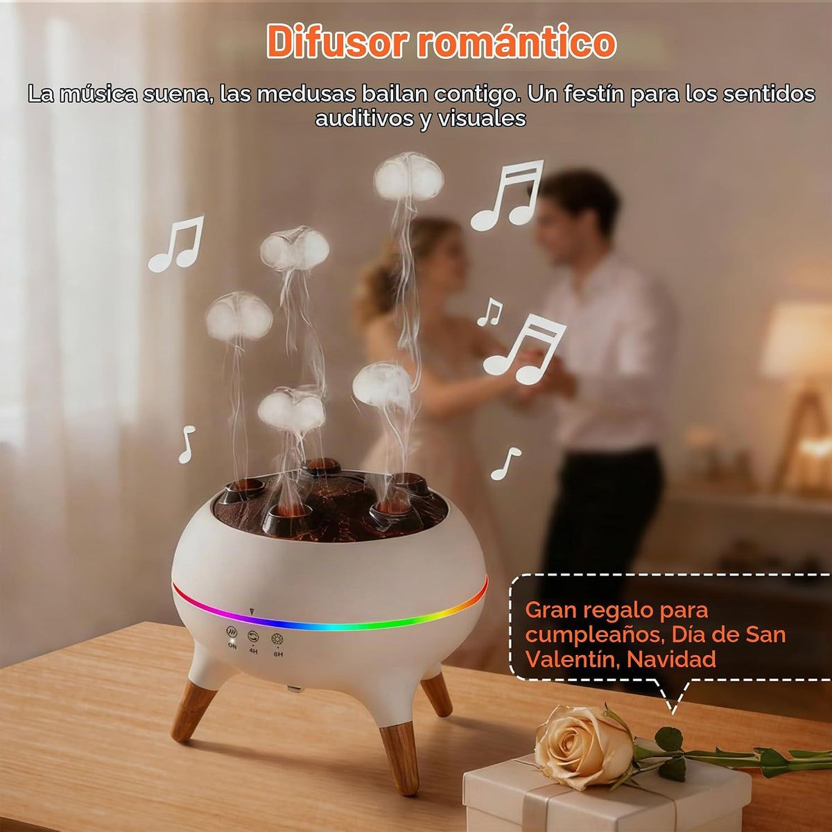 Akpsid Difusor de aceite esencial Medusa Humidificador remoto Ctrl...