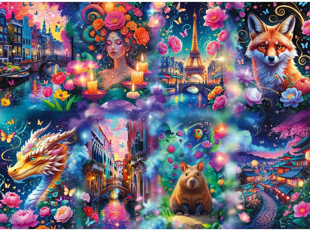 Trefl Colorful World - Rompecabezas de 8000 piezas de 71.1 x 52.2 p...