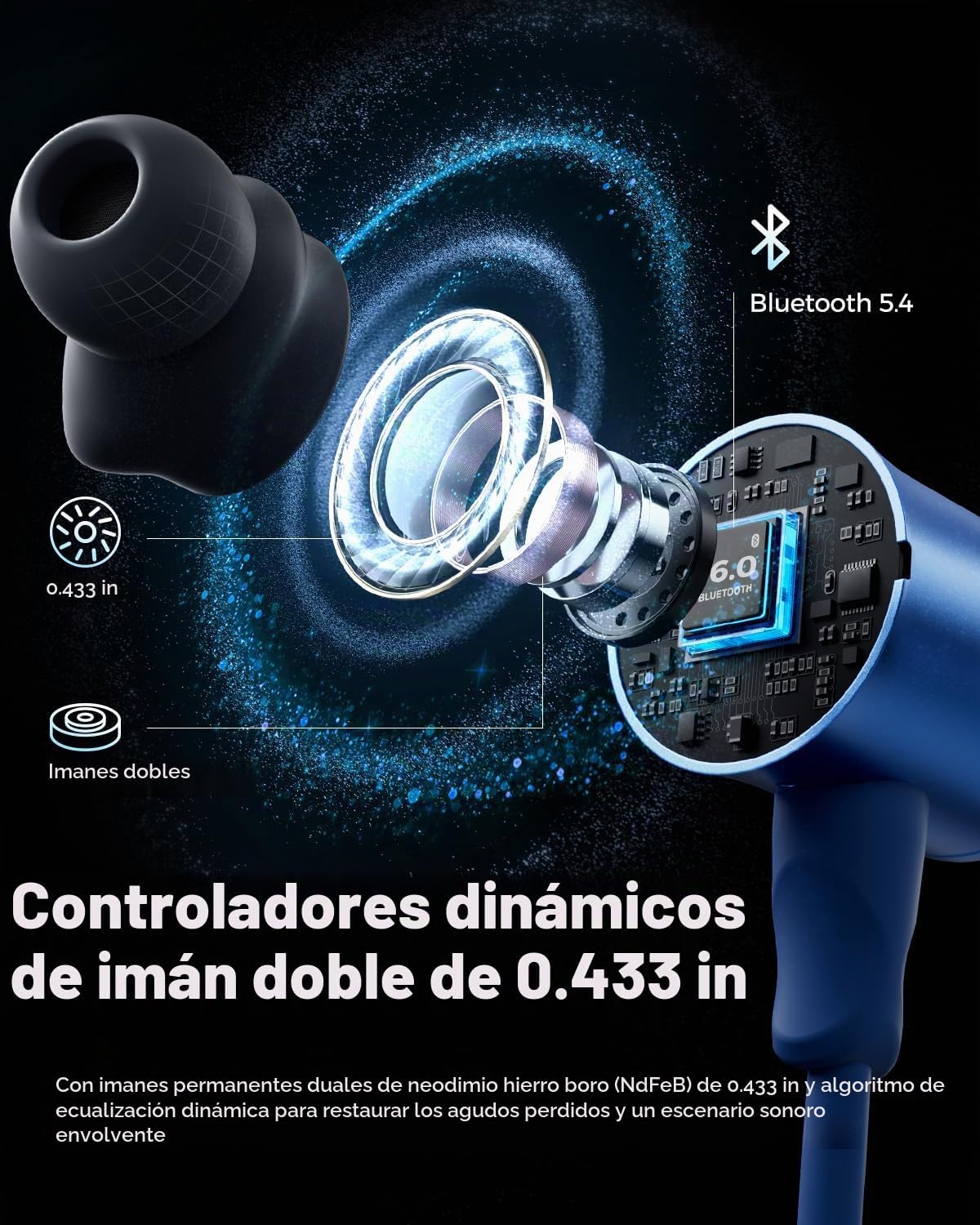SoundPEATS Q40 HD - Auriculares deportivos con banda para el cuello...