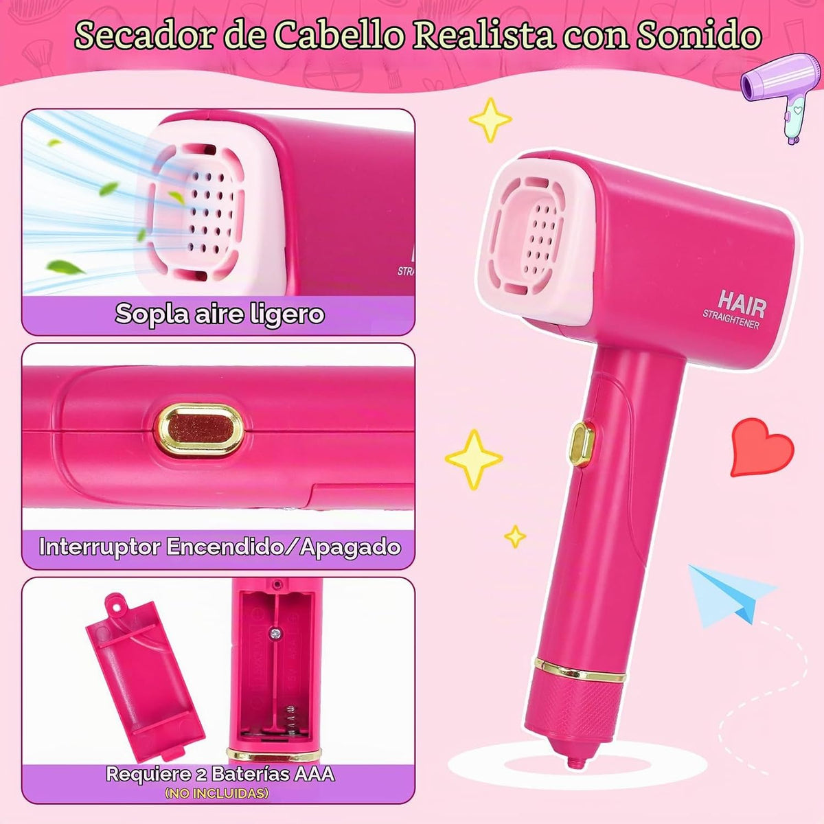 Cabeza de Muñeca para Estilo de Cabello Infantil, Juguetes de Peluq...