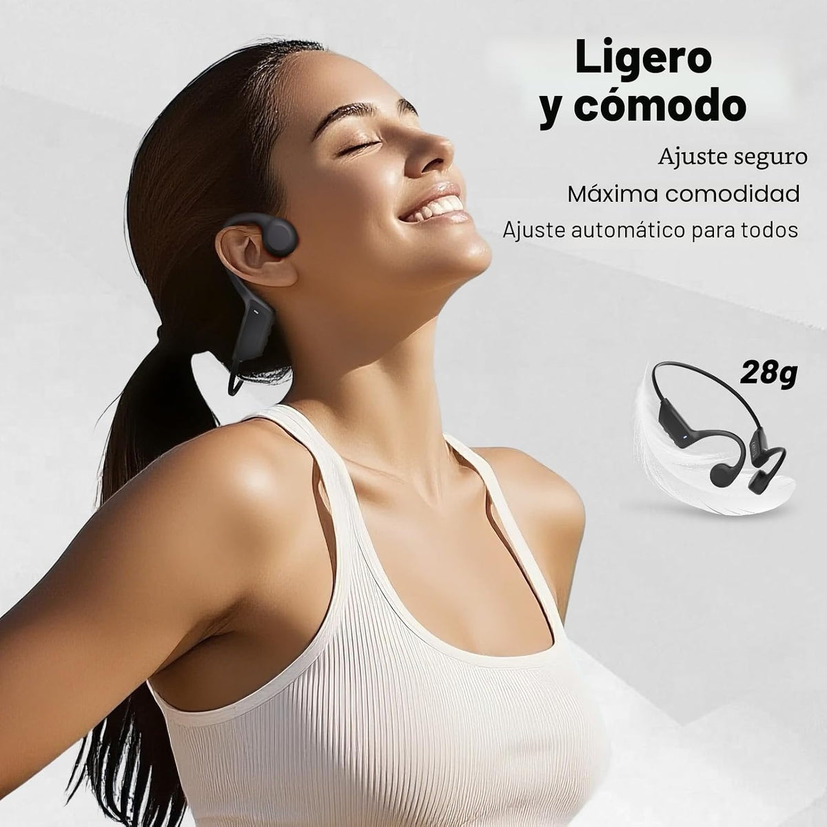 Auriculares deportivos de conducción ósea 2026, Bluetooth 6.0, IPX5...
