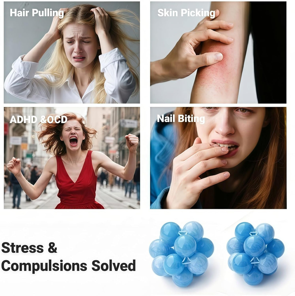 Fidget Toy Stress Relief Squeeze Ball - Bola sensorial con aparienc...