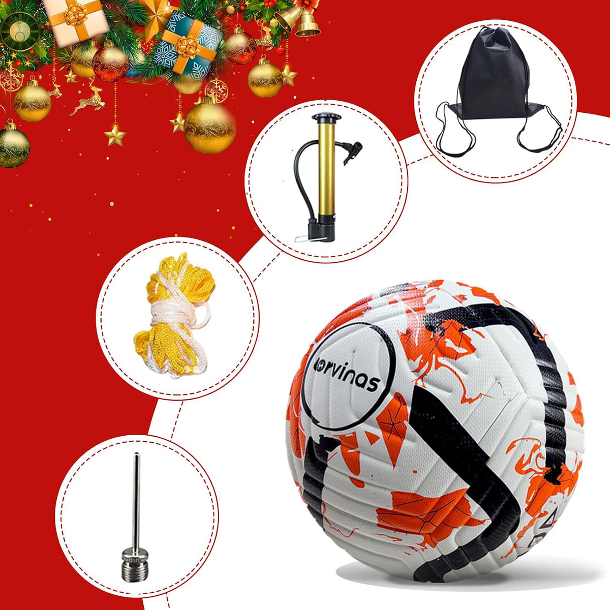 Torvinas Balón de fútbol Tamaño 5,4 \u2013 Piel sintética impermeab...