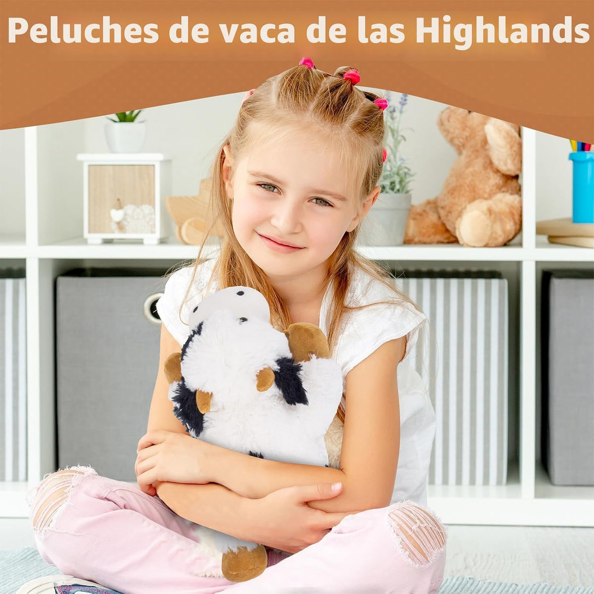 Marysun Animal de peluche de vaca calentado para microondas, felpa...