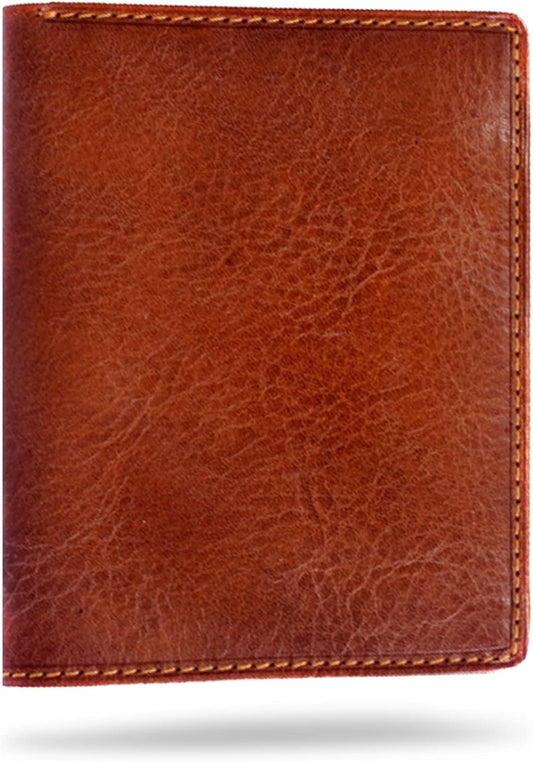 Tony Perotti Billetera plegable de cuero italiano para hombre con s...