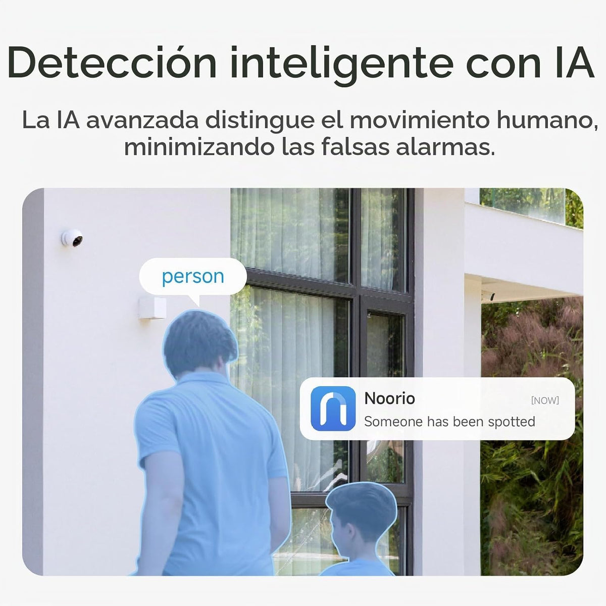 Noorio B200 Kit de 2 cámaras con Hub, sistema de cámara de segurida...