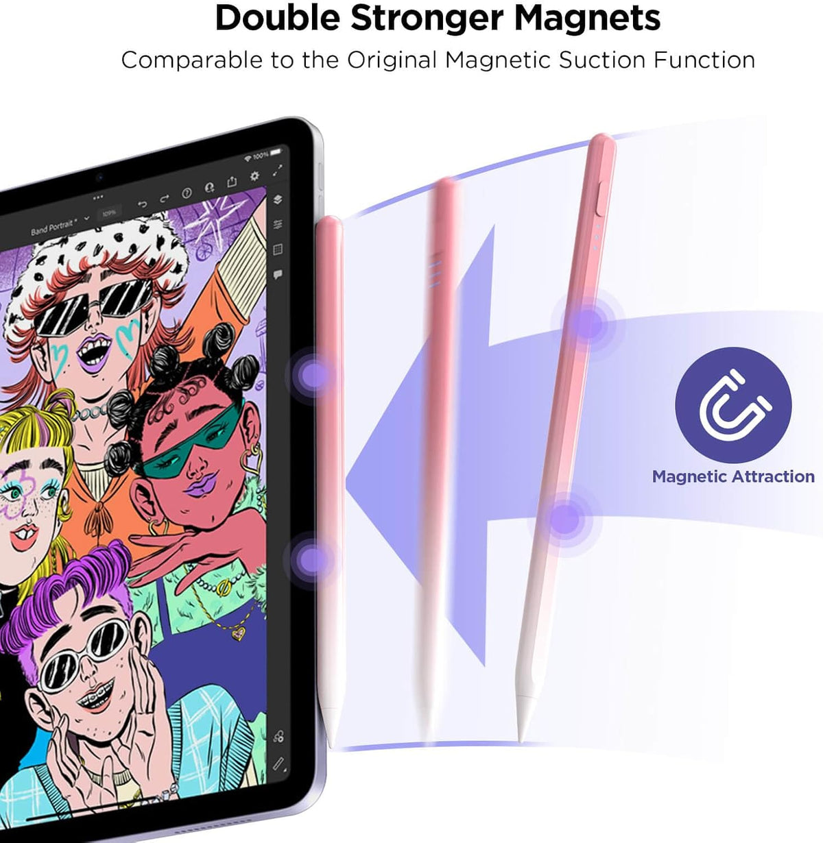 DEGGE Lápiz capacitivo para iPad 2018-2025, Carga rápida de 15 minu...