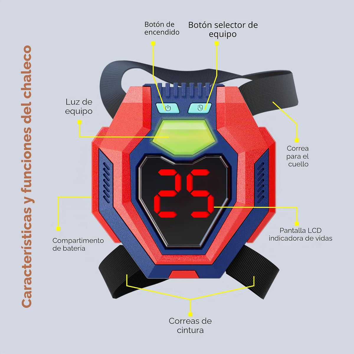 Halo Sport Laser Tag Juego de 6 \u2013 Regalos para niños de 8 a 12...