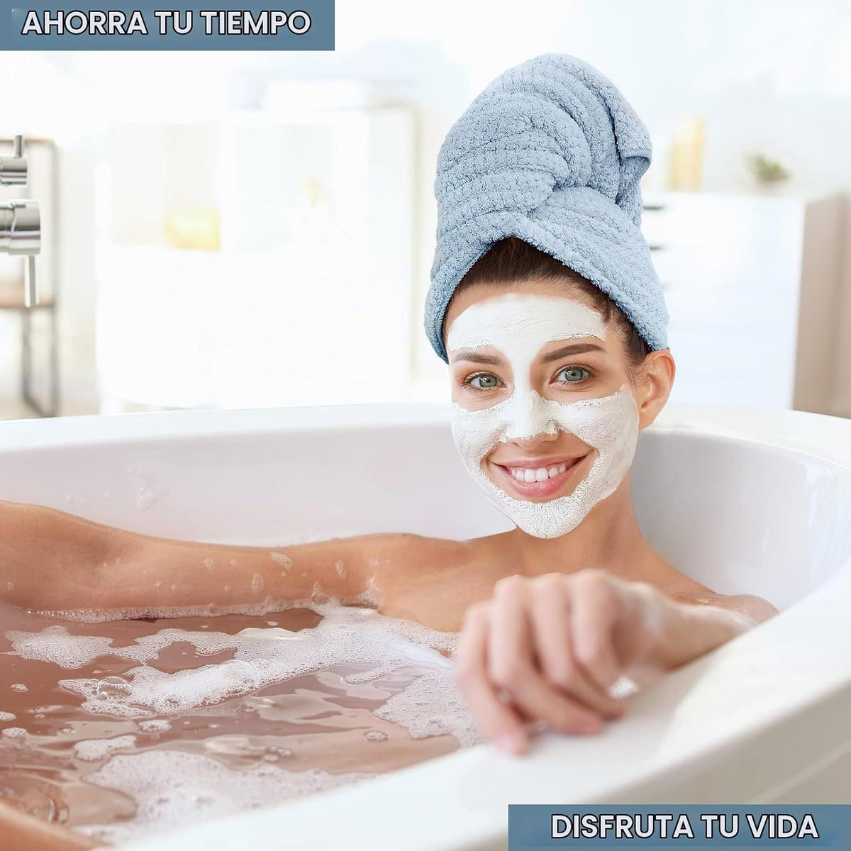 BYCOO Toalla Grande de Microfibra para Envolver el Cabello para Muj...