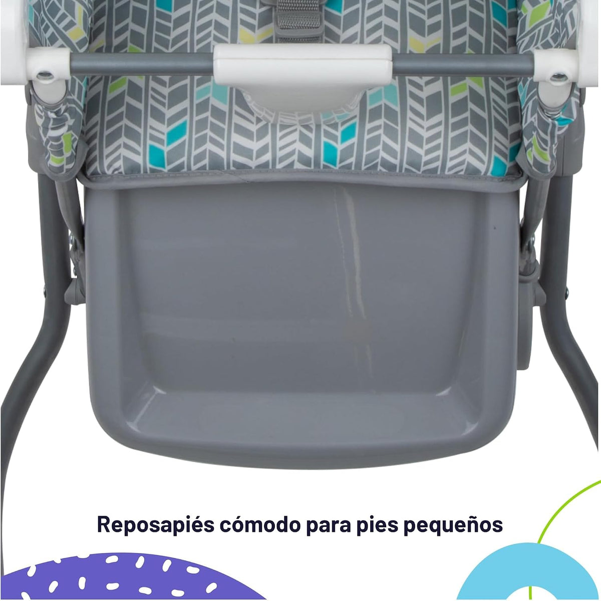 Cosco Silla alta simple plegable para bebé, Silla alta plegable sim...
