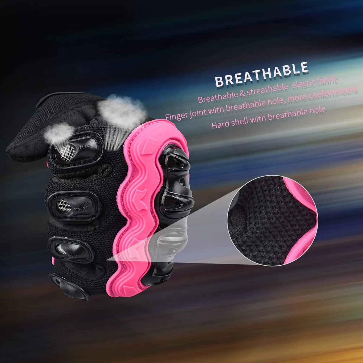 ELCYCO - Guantes de motocicleta para mujer con pantalla táctil, par...