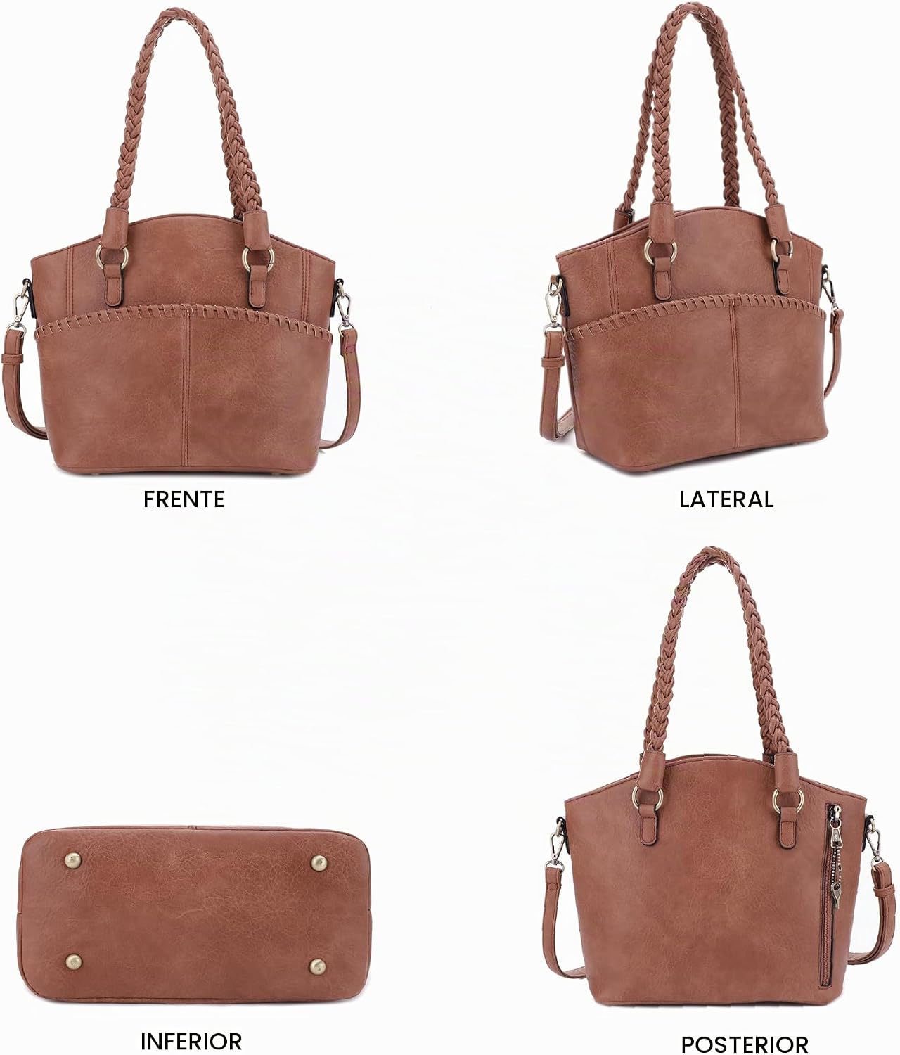 JESSIE &amp; JAMES Bella - Bolsas de mano ocultas para mujer con ce...
