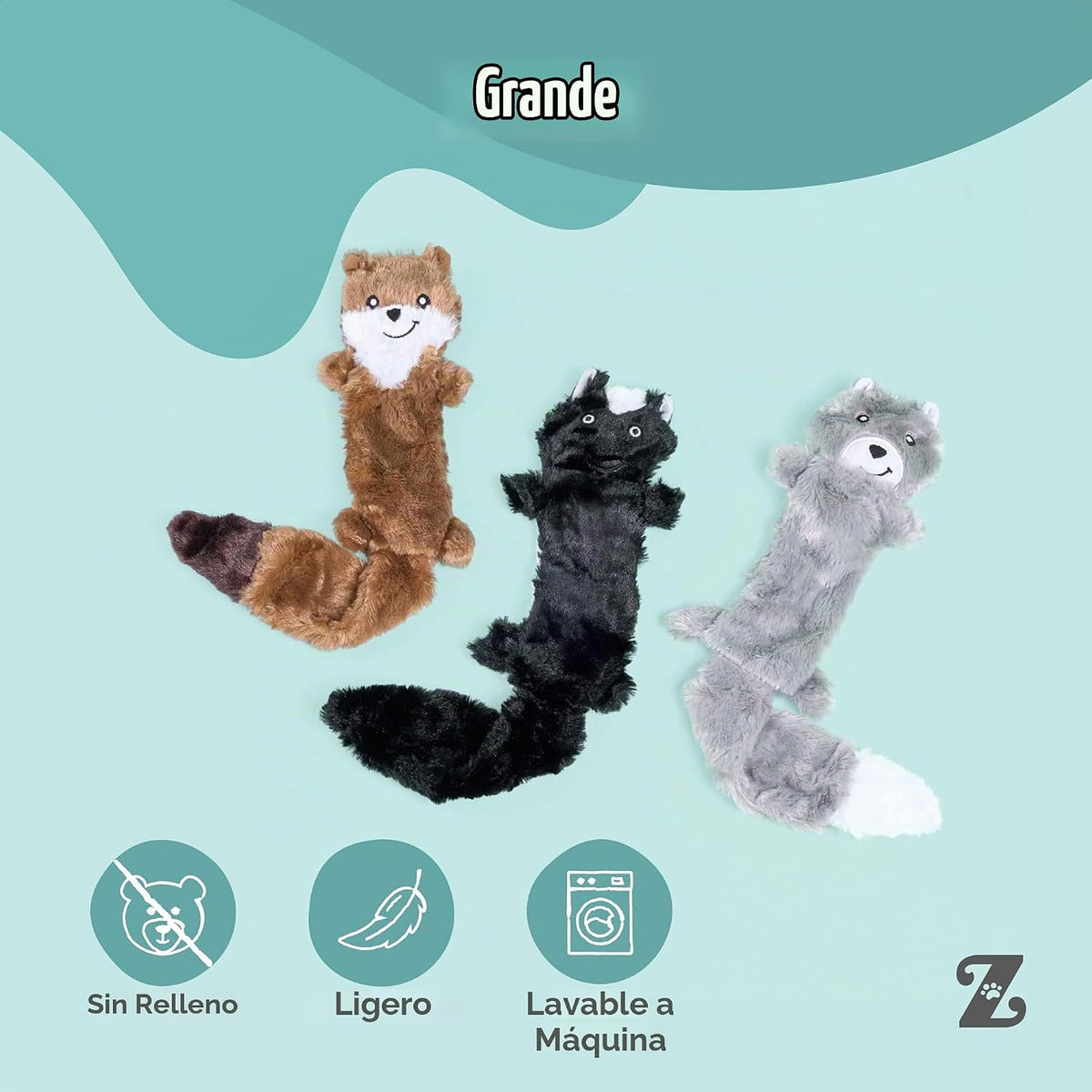 ZippyPaws Skinny Peltz - Paquete de juguetes para perros sin rellen...