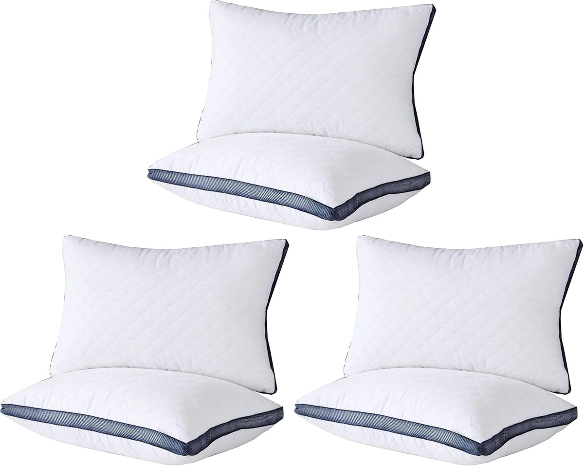 Meoflaw Almohadas para dormir (paquete de 6), almohadas de hotel de...