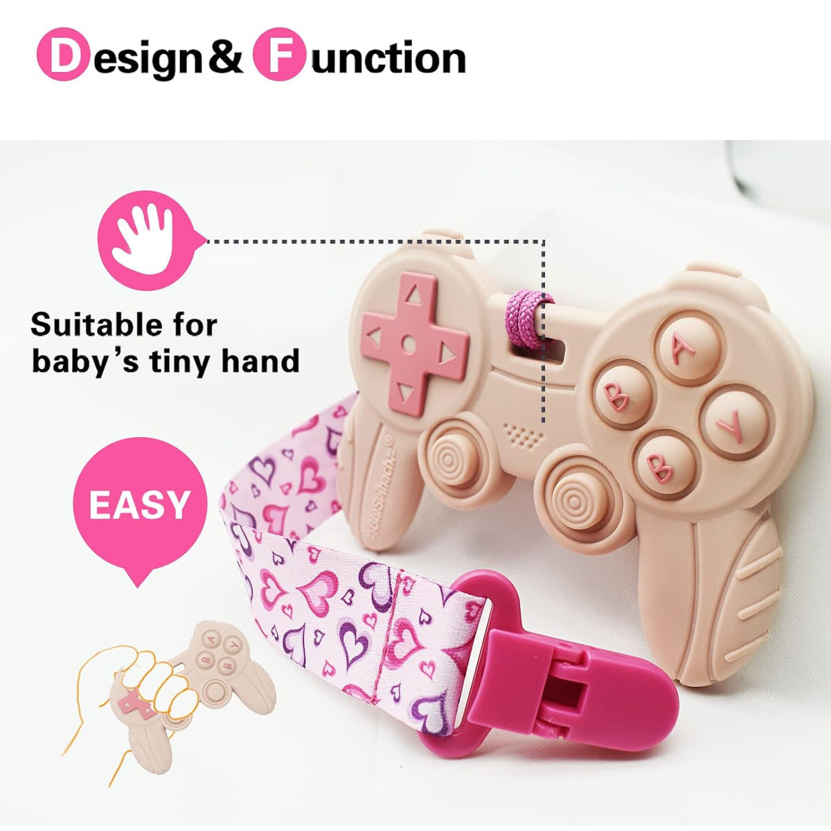 Juguetes de dentición con control remoto de juego para bebés de 0-6...
