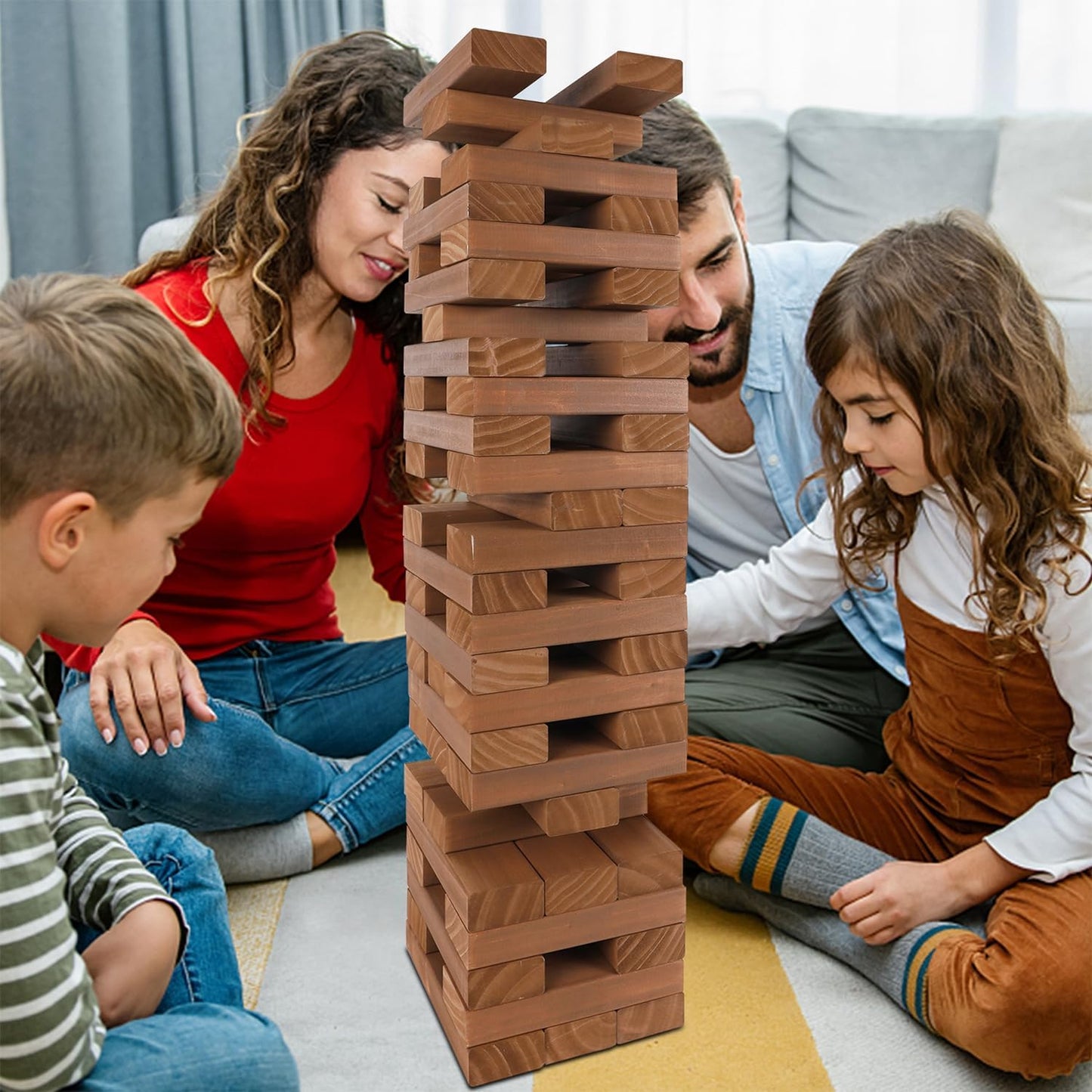 Juegoal Torre Gigante de Tumble de 54 Piezas Marrón para Adultos, N...