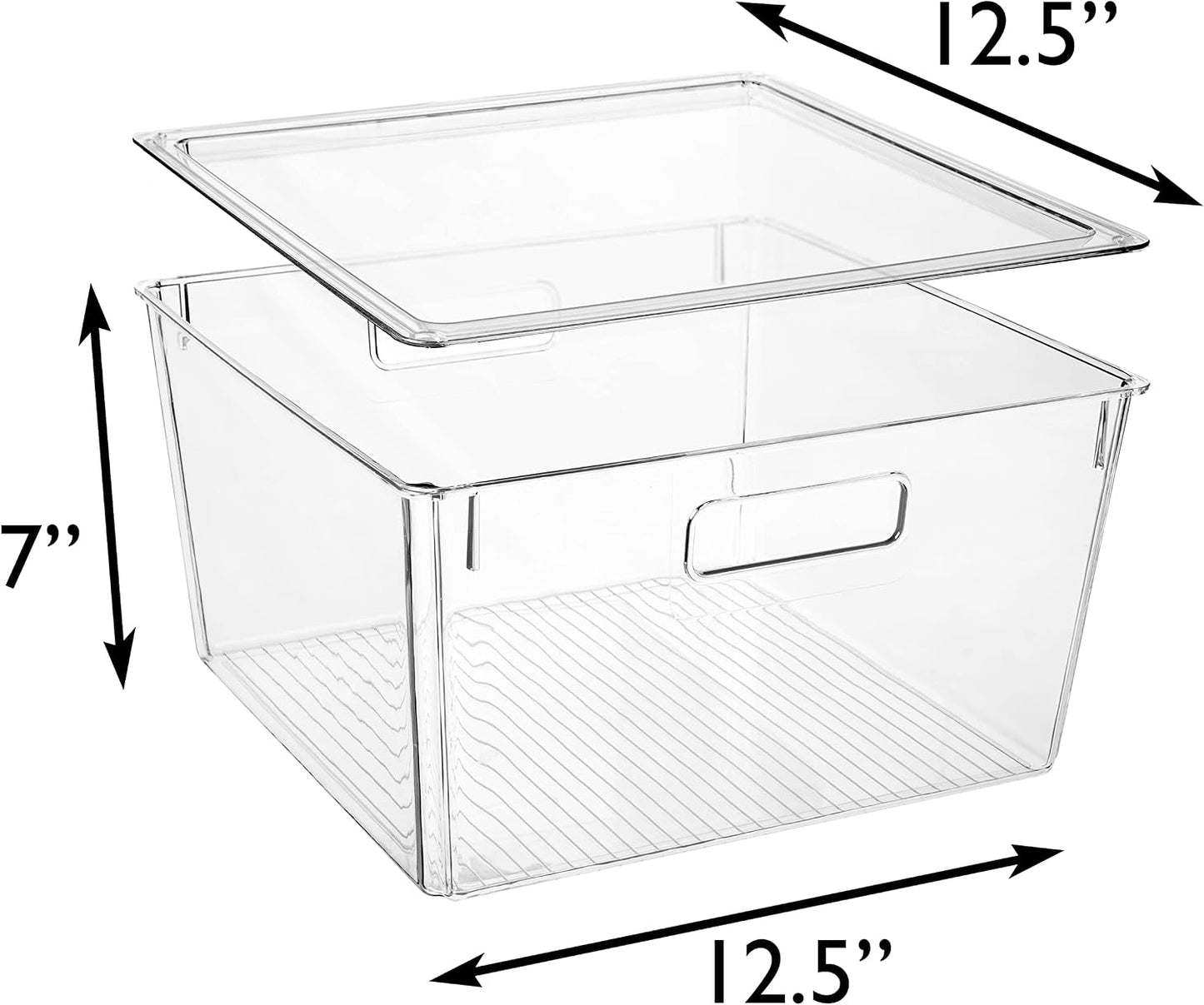 ClearSpace Contenedores de almacenamiento de plástico con tapas XL...