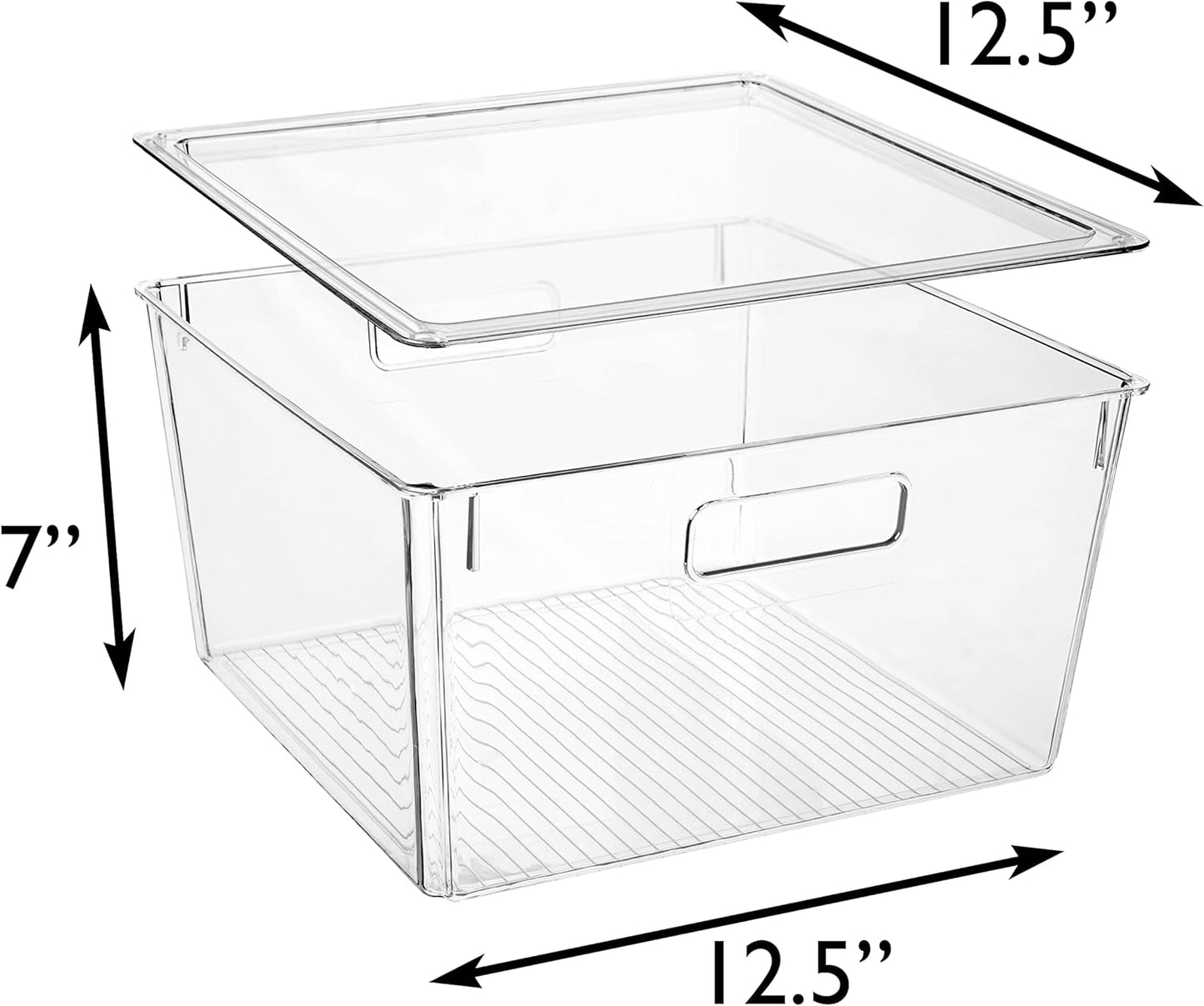 CLEARSPACE Contenedores de almacenamiento de plástico con tapas XL,...