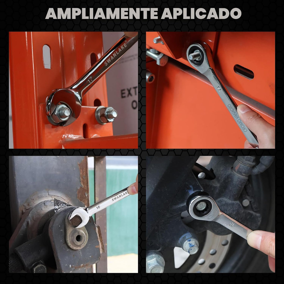 Juego de llaves de trinquete de 12 piezas, juego de llaves combinad...