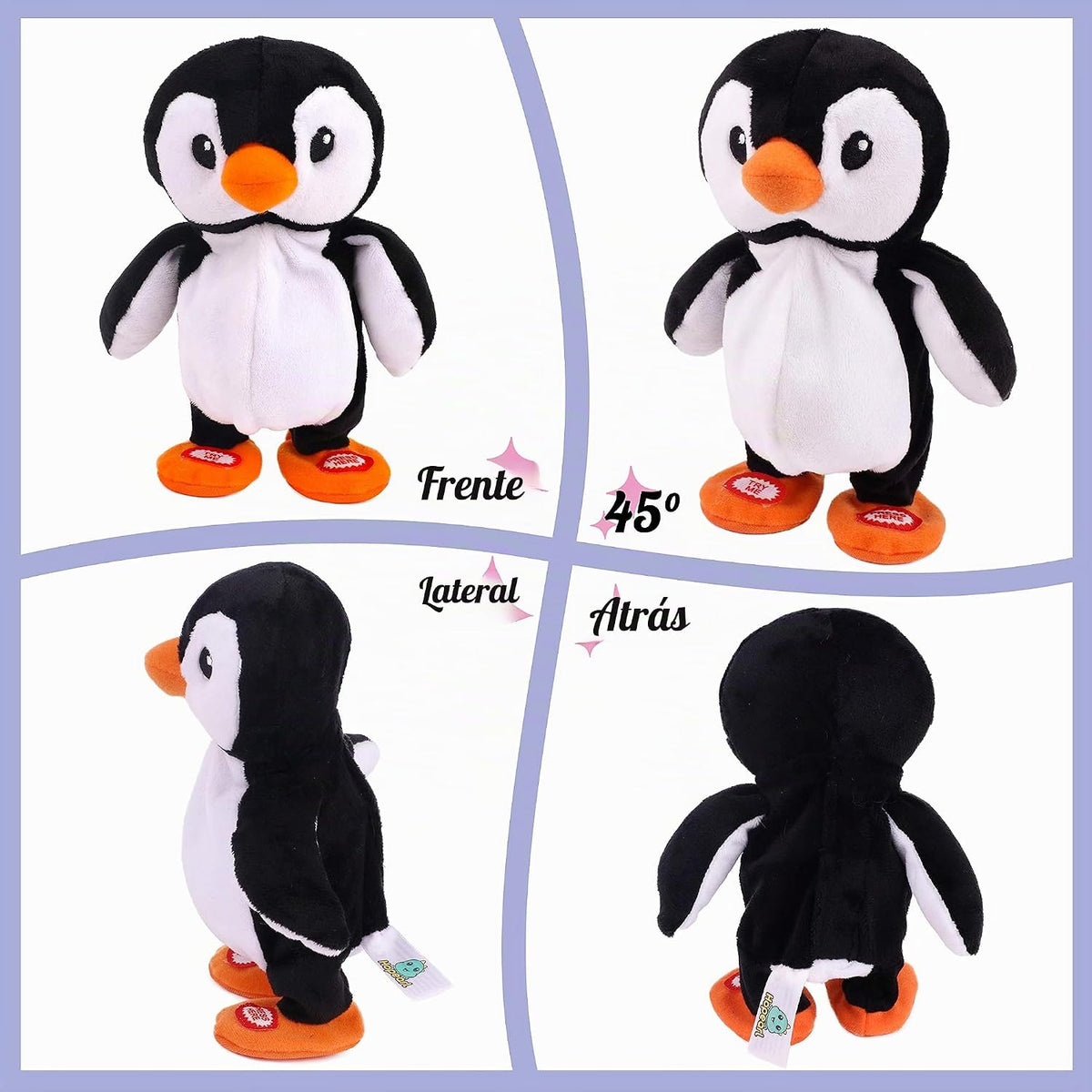 Hopearl Pingüino que habla y canta, repite lo que dices caminando,...