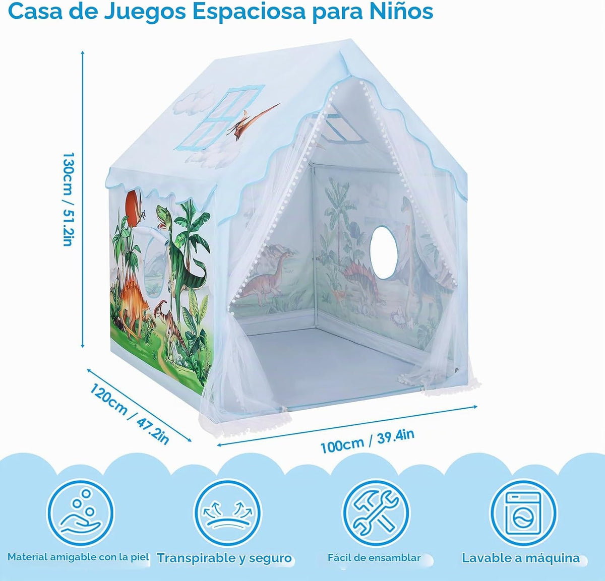 Tienda de campaña para niños y niñas, casa de juegos portátil para...