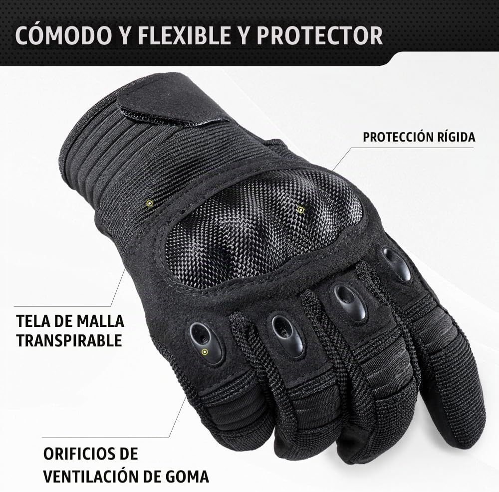 WTACTFUL Guantes tácticos para hombre y mujer, palma reforzada con...