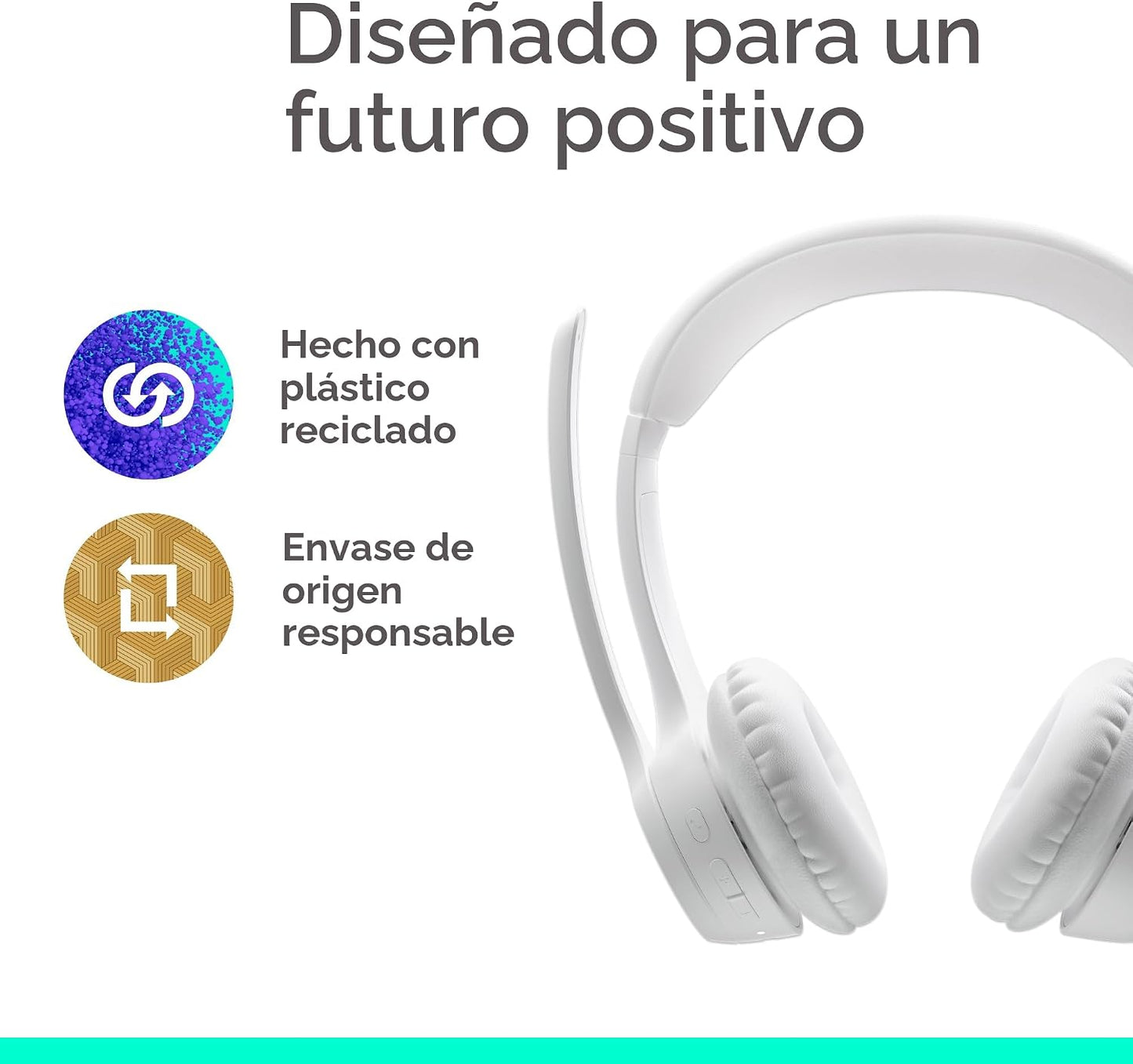 Logitech Auriculares inalámbricos Bluetooth Zone 300 - Blanquecino...