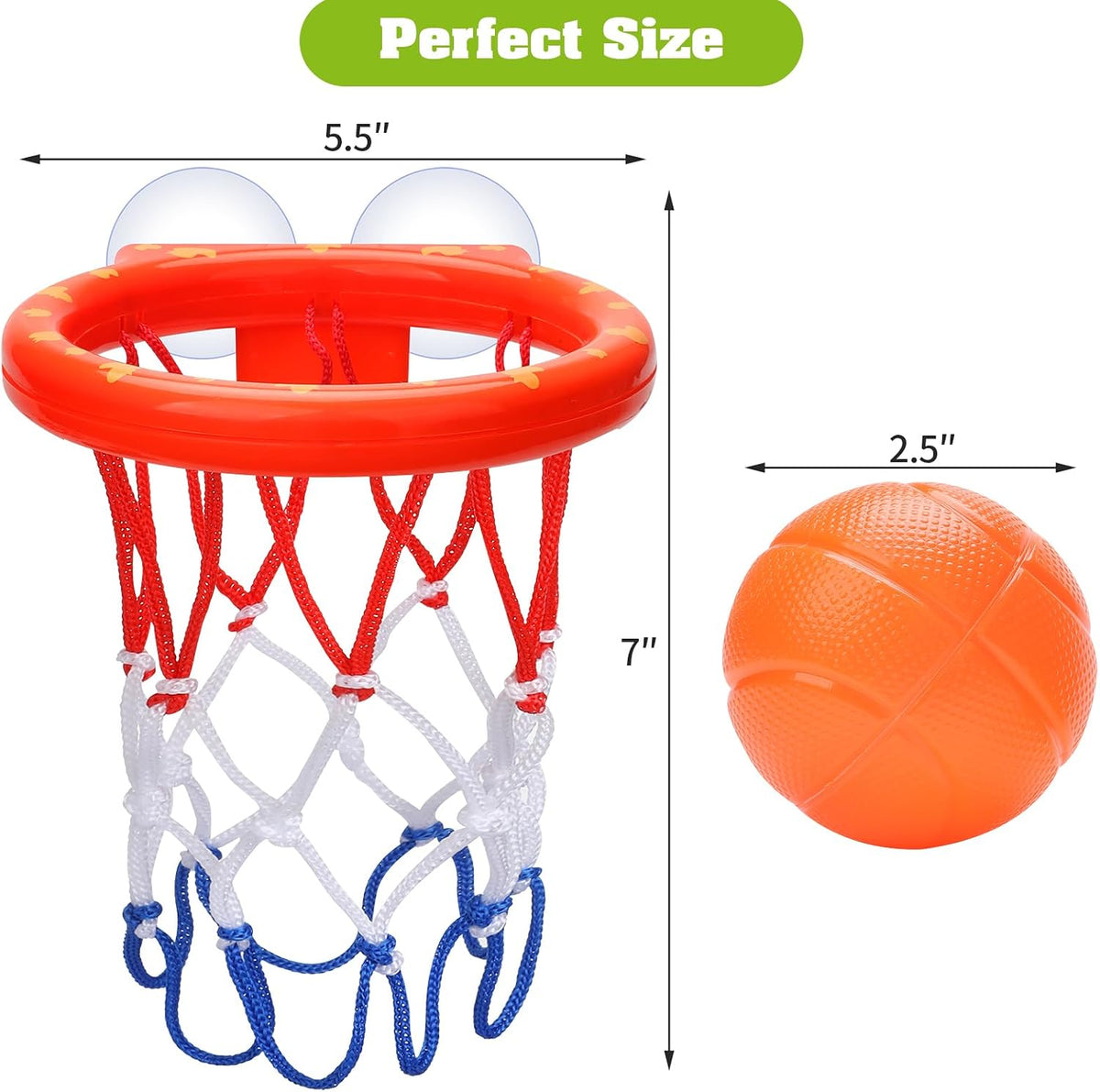 KSABVAIA Juguetes de baño, aro de baloncesto para bañera para niños...