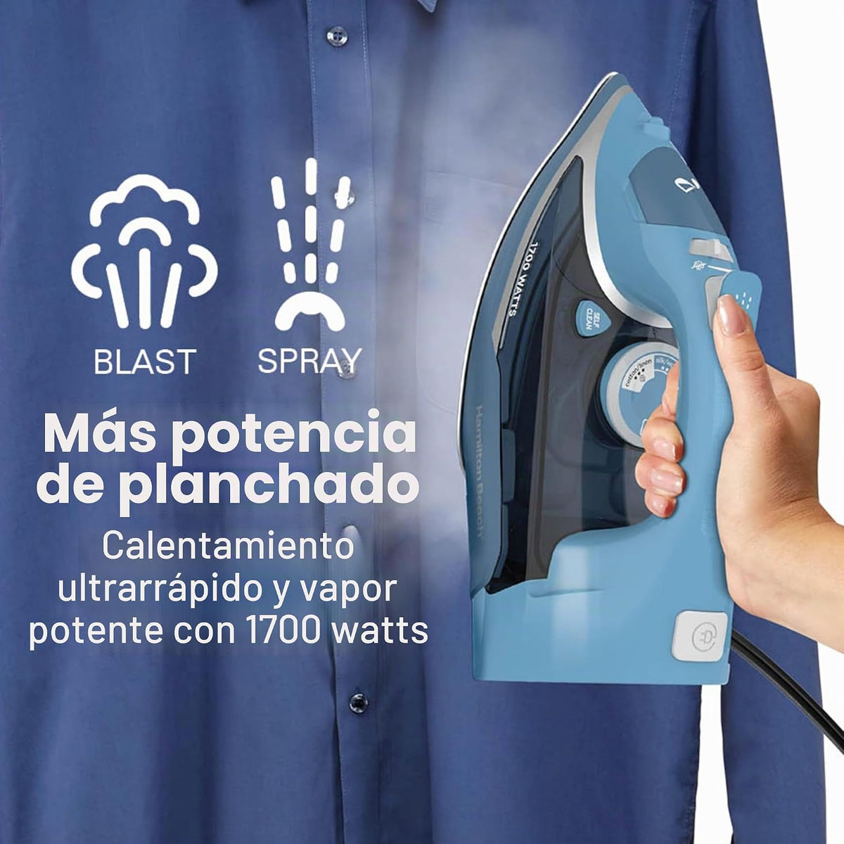 Hamilton Beach Plancha de vapor para ropa y vaporizador para ropa |...