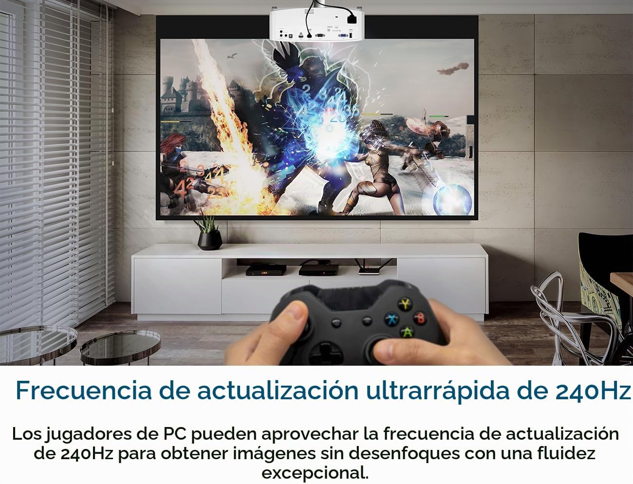 Optoma UHD38X 4K UHD Proyector con Alto Rango Dinámico - Blanco