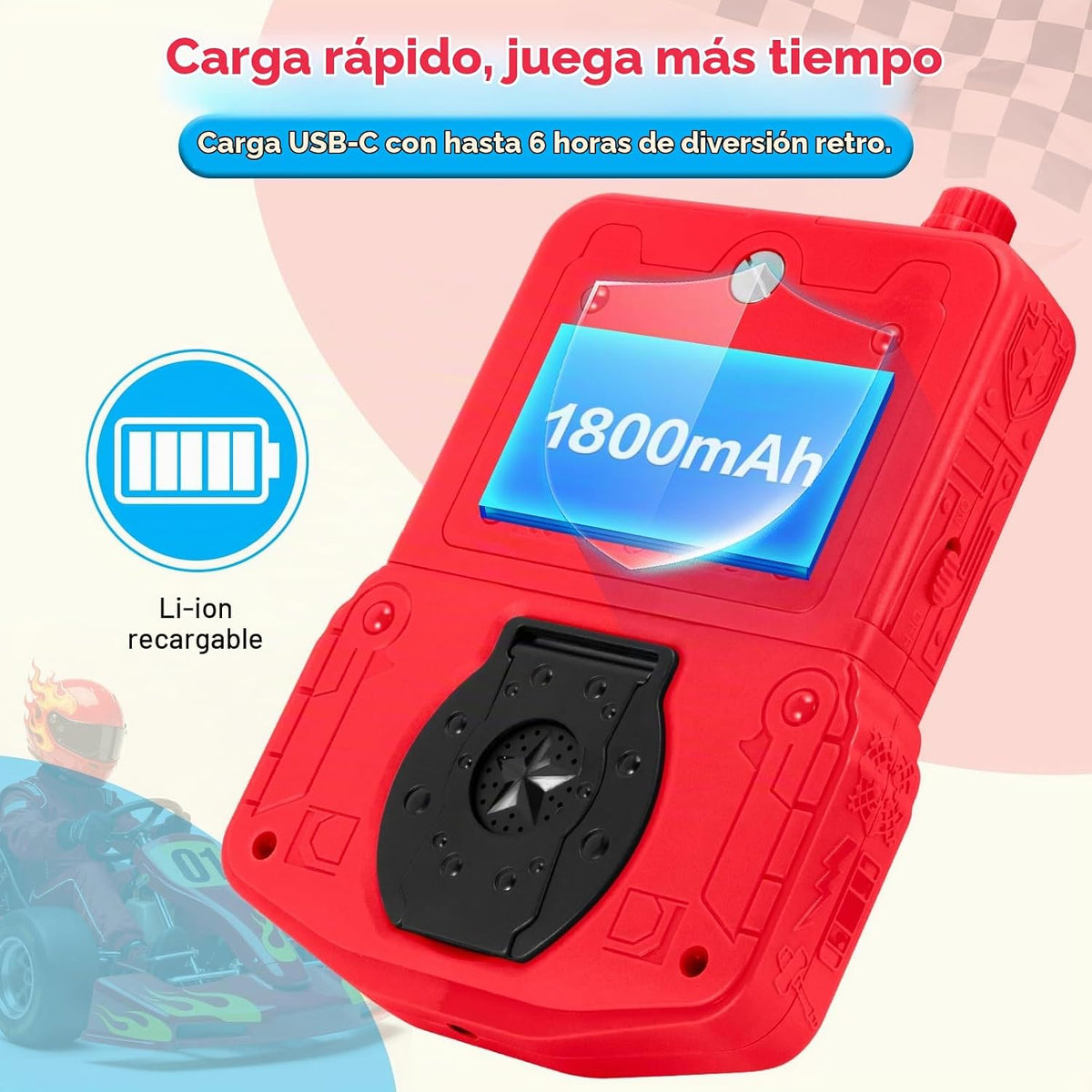 VOLGUARD II Consola de juegos de mano para niños con 220 videojuego...