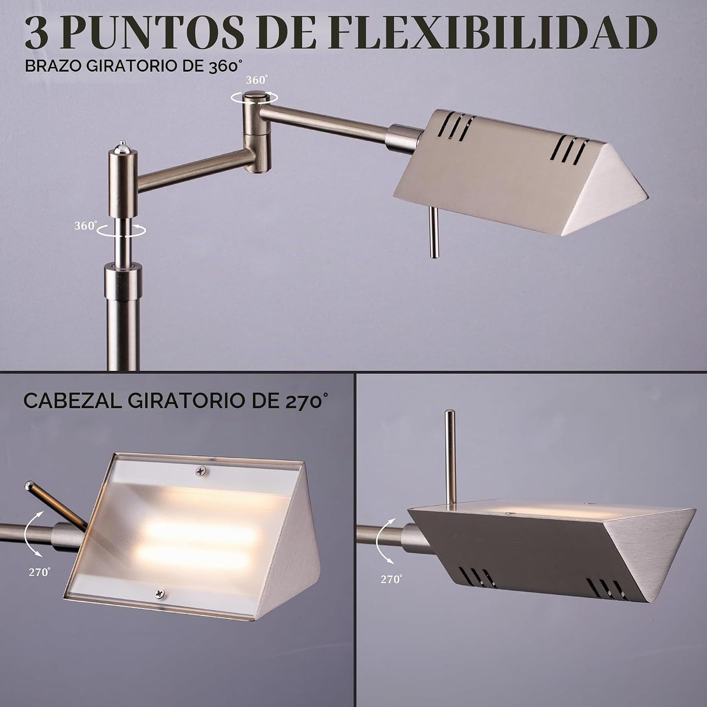 O\u2019Bright - Lámpara de pie LED regulable de farmacia, 12W LED,...