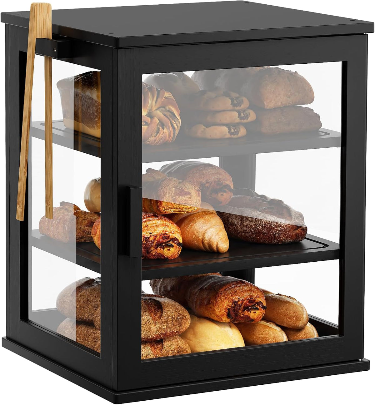 WOWLIVE Caja de pan para encimera de cocina, contenedor de almacena...