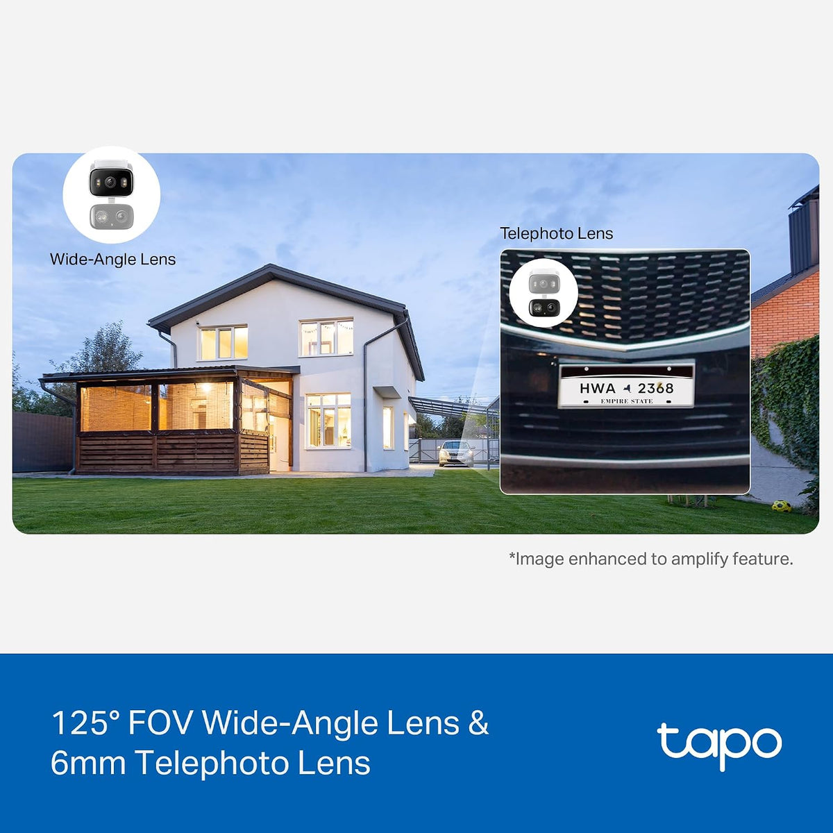 Tapo Cámara de seguridad de 2K 3MP con lente dual para interiores\/...