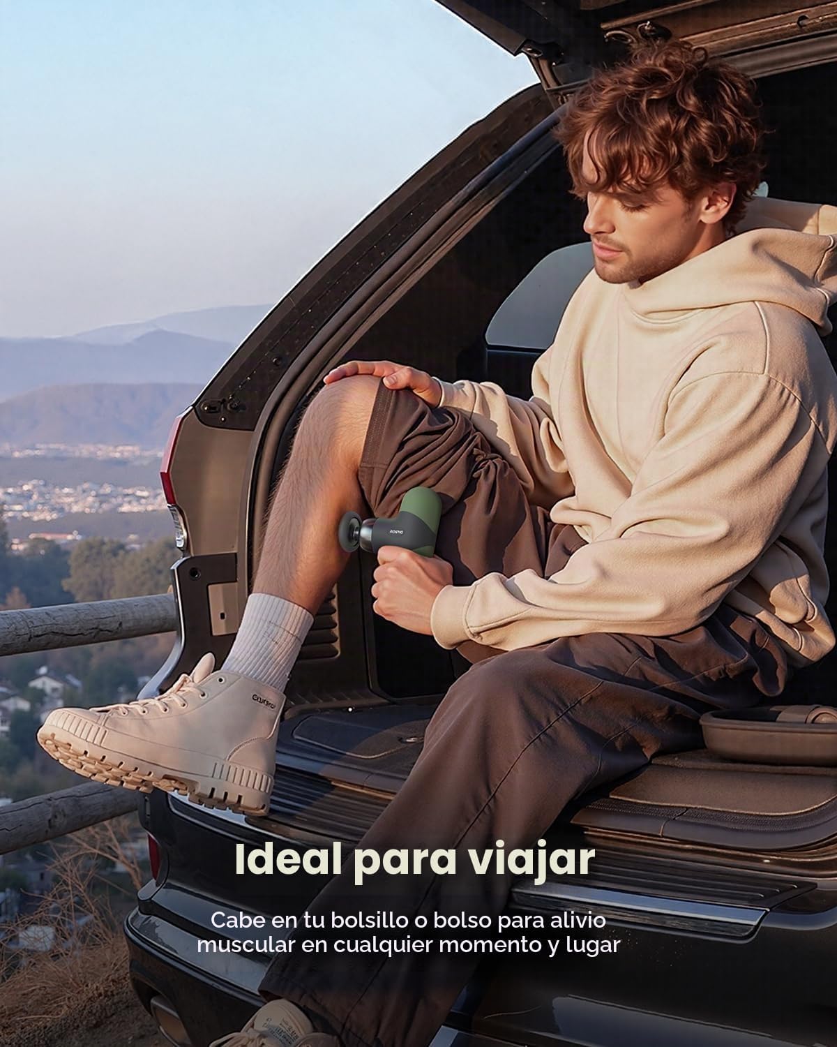 RENPHO Mini pistola de masaje térmico con calor, carcasa de silicon...