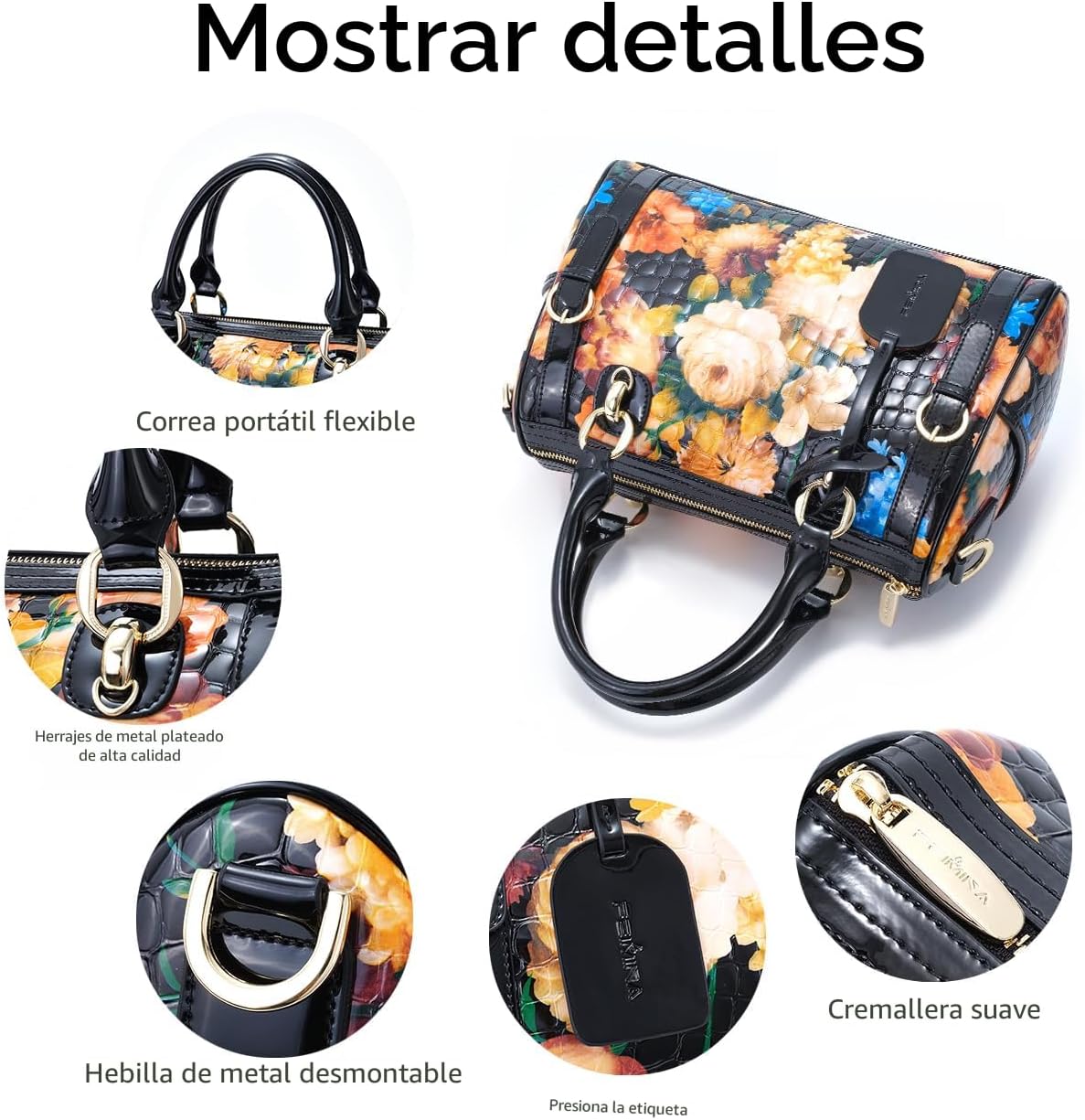 FEIMINA Monederos de cuero genuino para mujer, bolsos de diseñador...