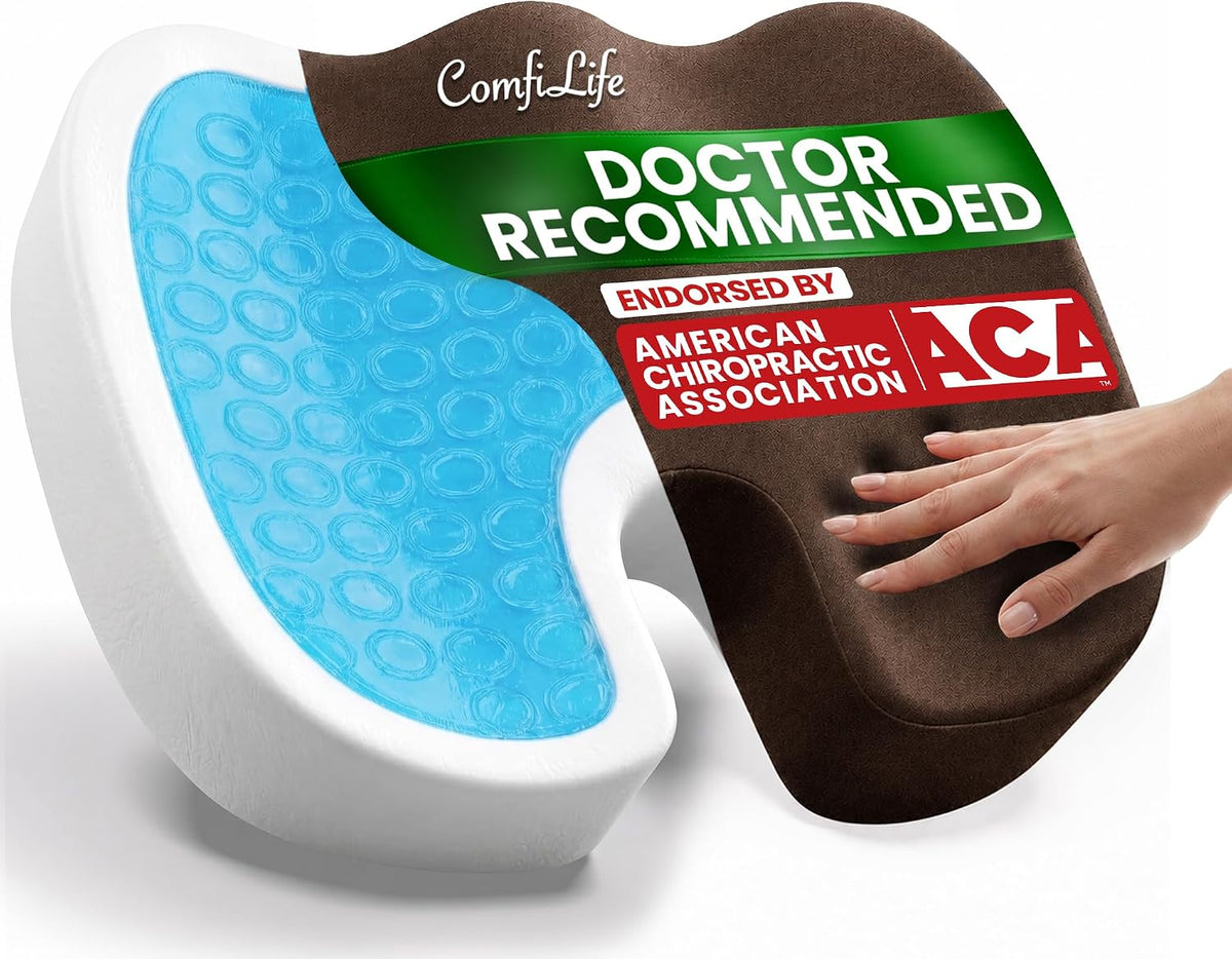ComfiLife - Cojín prémium de gel y espuma viscoelástica para silla...