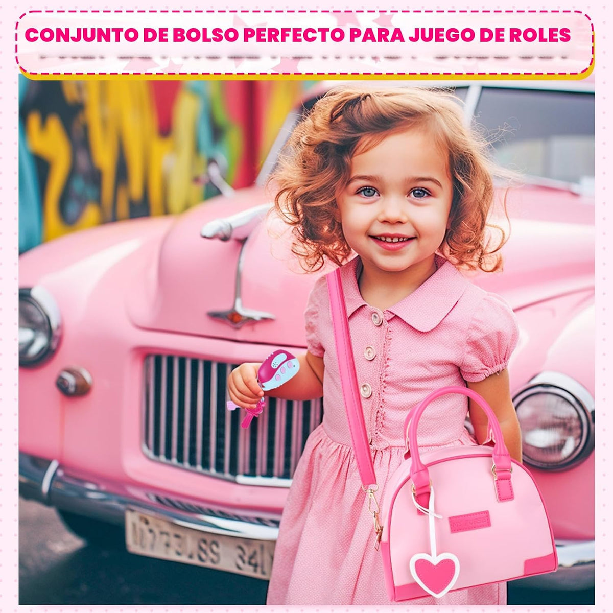 INNOCHEER Bolso para niñas pequeñas, bolso de juguete para niños co...