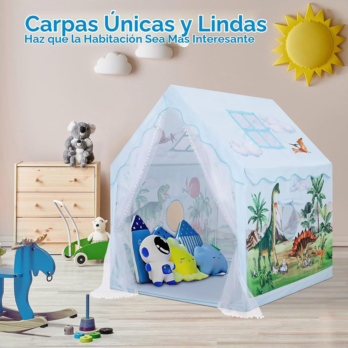 Tienda de campaña para niños y niñas, casa de juegos portátil para...